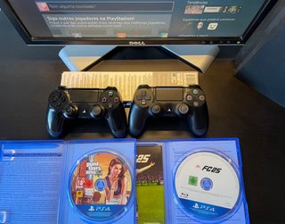 PS4 Slim 500GB + 2 Controller + Monitor + Giochi