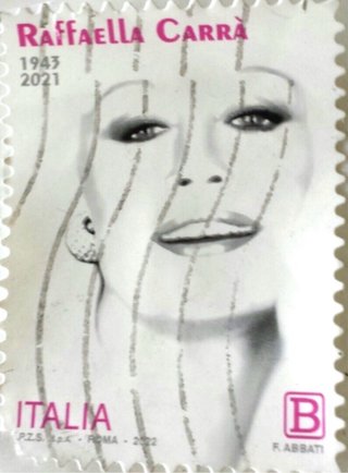 Sello Raffaella Carrà 1943-2021 Italia