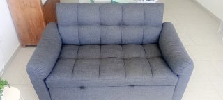 Sofá Cama Gris Tela