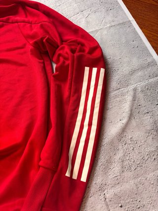Sudadera Adidas Gales Roja Media Cremallera