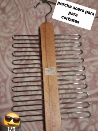 Percha para corbatas de acero sin estrenar