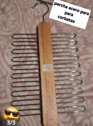 Percha para corbatas de acero sin estrenar