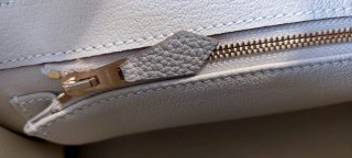 Borsa Hermes Pelle Grain Oro Bianco panna