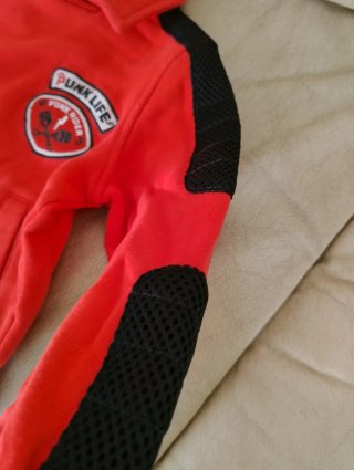 Giacca Biker Original Marines Rossa Bambino