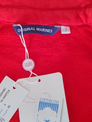 Giacca Biker Original Marines Rossa Bambino