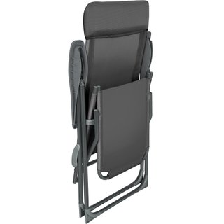 Set 2 sillas, plegables de aluminio y ajustable, antracita