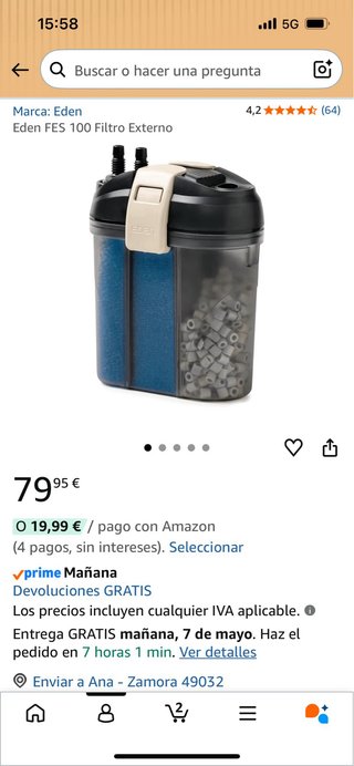 Acuario con todos los accesorios y filtro externo.