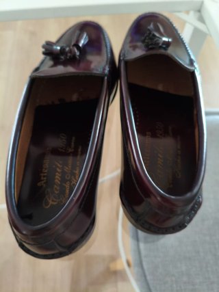 Zapatos de piel para caballero burdeos