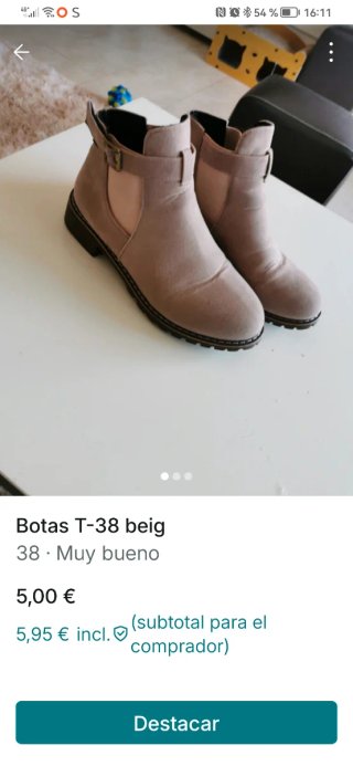 Botines beige T-38