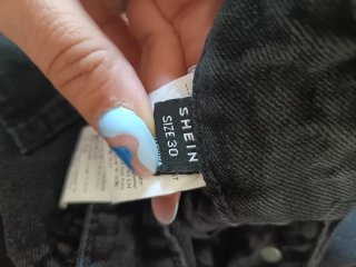 Pantalón ancho negro Shein