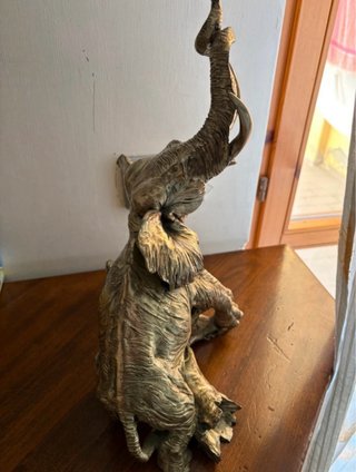 Elefante decorativo oro e bronzo