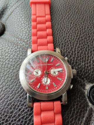 Orologio Emporio Armani Rosso Argento