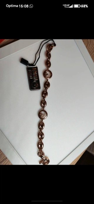 Set collana e bracciale vintage bronzo