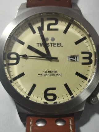 TW STEEL Reloj Beige/Marrón Como Nuevo