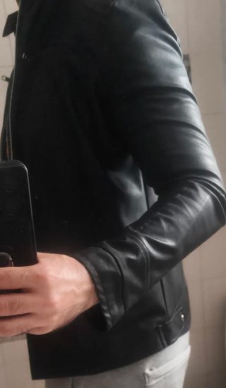 Chaqueta cuero negra talla M