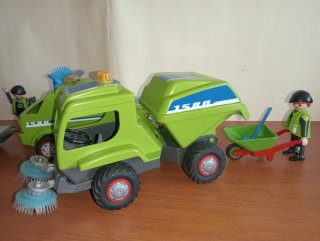 Playmobil-Vehiculos Limpieza  Paisajista 6111 6112