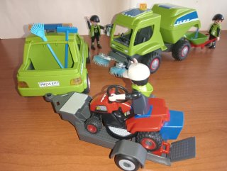 Playmobil-Vehiculos Limpieza  Paisajista 6111 6112