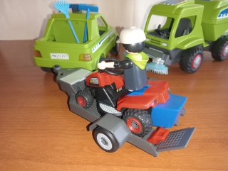 Playmobil-Vehiculos Limpieza  Paisajista 6111 6112