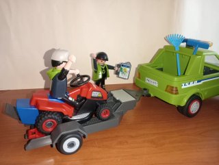 Playmobil-Vehiculos Limpieza  Paisajista 6111 6112