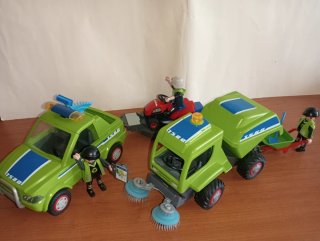 Playmobil-Vehiculos Limpieza  Paisajista 6111 6112