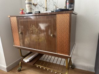 Mesa bar madera y metal