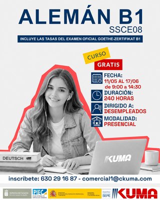 CURSO GRATIS ALEMÁN B1 + CERTIFICADO + BECA