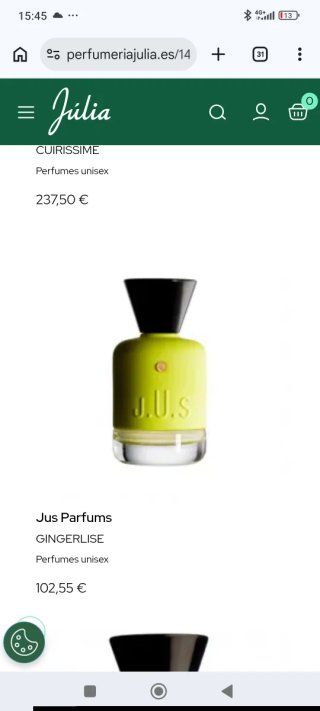 Jus Parfums CUIRISSIME Colonia Unisex Nueva