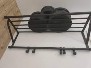 Perchero de pared negro