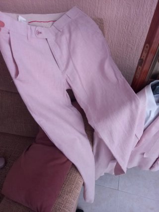 Traje Lino Clemente Rosa