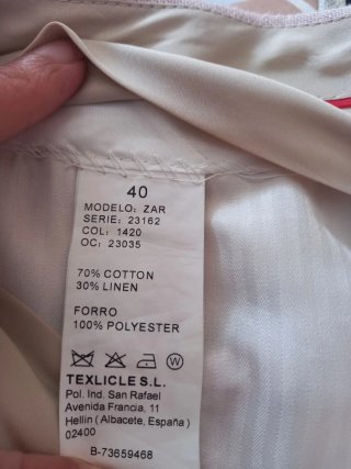 Traje Lino Clemente Rosa