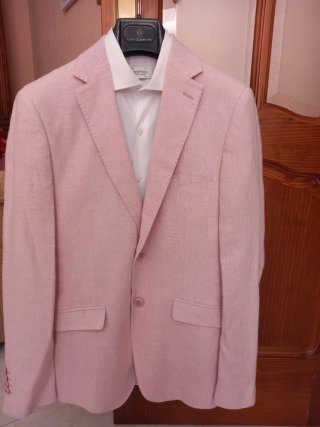 Traje Lino Clemente Rosa