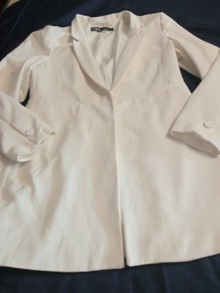 Chaqueta Zara Mujer XL Blanca