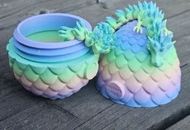 Huevo Mágico 3D Arcoíris – Dragón/Geco Encantado