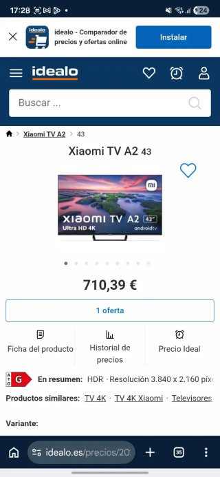 Xiaomi TV A2 43 Smart TV 4K UHD