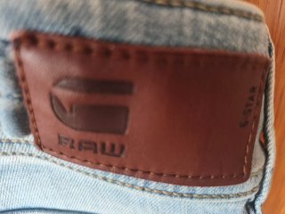Pantalones vaqueros G-Star RAW azul y gris mujer