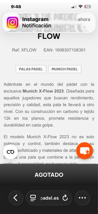 Pala de pádel Munich Flow 2023