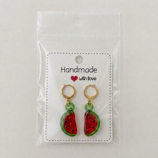 Pendientes Sandía Cristal Artesanal — Nuevos