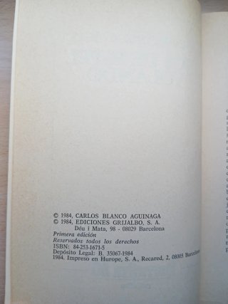 Ojos de papel volando. Carlos Blanco Aguinaga.