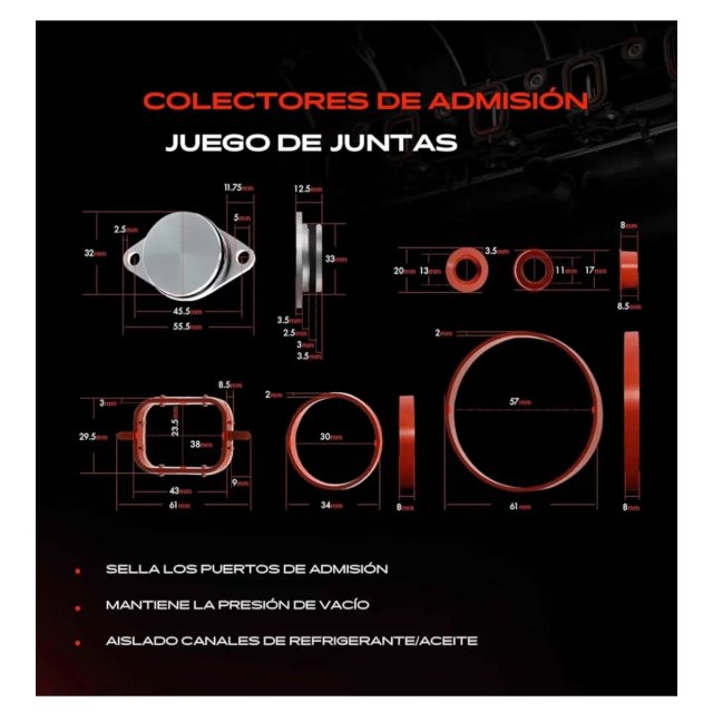 Nuevo, Juego Juntas Admisión BMW e39 e60 E46 e53