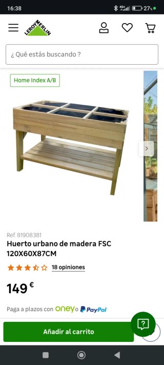 Mesa de cultivo paterre huerto