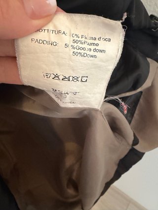 Anorak negro premamá/embarazada relleno plumón