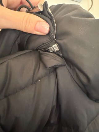 Anorak negro premamá/embarazada relleno plumón