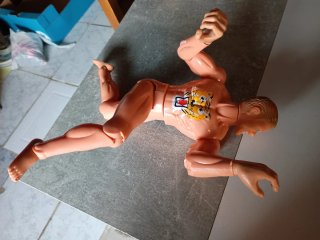 Luchador barba roja figura años 80/90