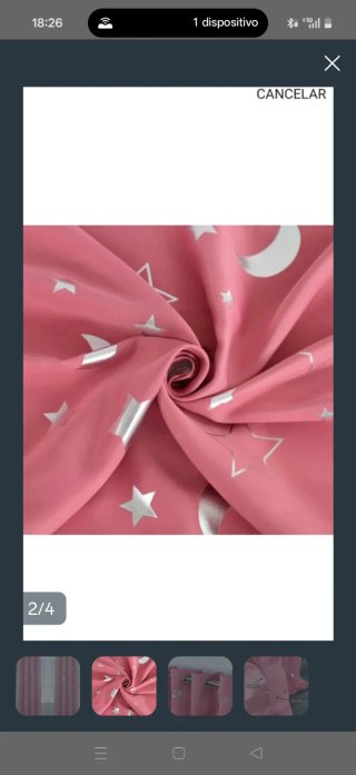 Cortinas Rosas con Estrellas, habitación infantil.