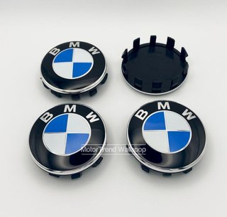 Pack 4 Tapabujes llanta 56mm BMW azul blanco