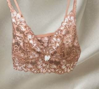 Bralette encaje beige
