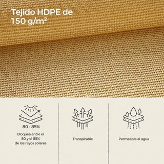Toldo Vela Beige 3x3x3m