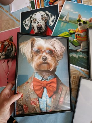Perro con Gafas y Traje