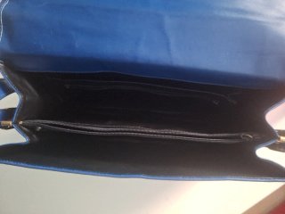 Bolso Piel Iberia Años 80 Azul Multicolor