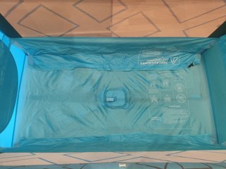 Cuna de viaje azul